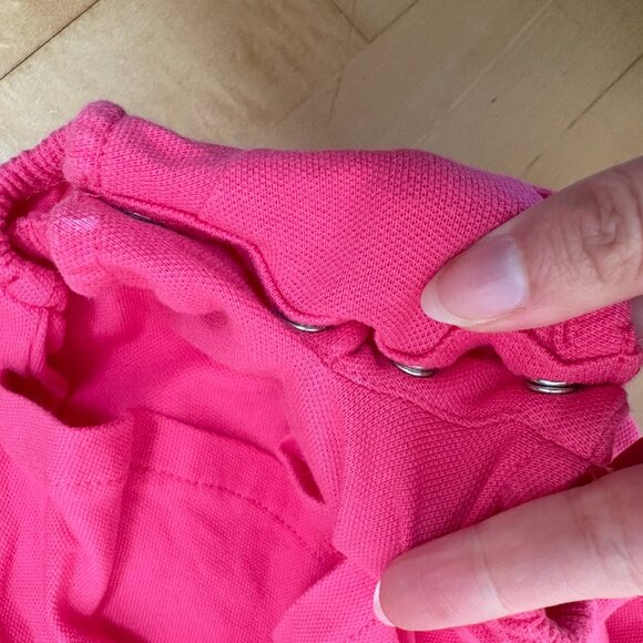 Girls Ralph Lauren Polo Shortall Romper Fushia/Dark Pink Ruffles  3 Months - Picture 3 of 4